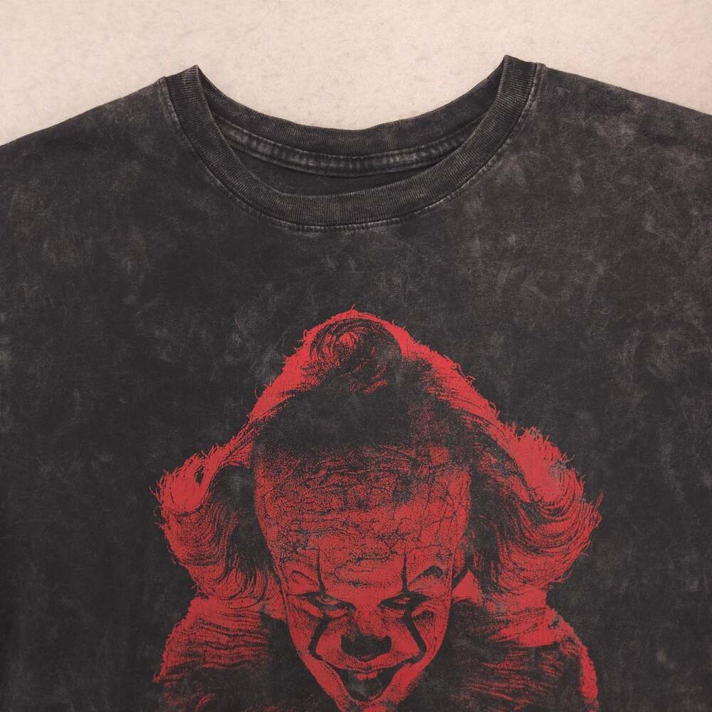 IT Movie Graphic Crew Neck Short Sleeve T Shirt Mens Size Small S Black Red